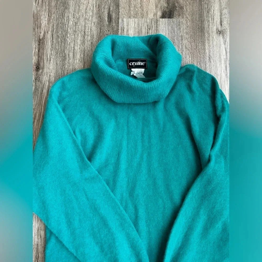 Crime Italian wool sweater, tunik angora Size M - Picture 4 of 8